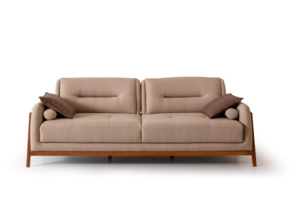 Designer Sofa 3 Seater Luxury Upholstery Brown Couch Living room Furniture